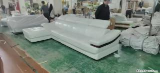 【大厂仿真皮沙发】实木框架，高回弹海绵45密度。全新包装，质量非常好，3.6米右贵妃 - 洛阳28生活网 luoyang.28life.com